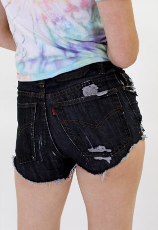 VINTAGE LEVIS DISTRESSED DENIM SHORTS