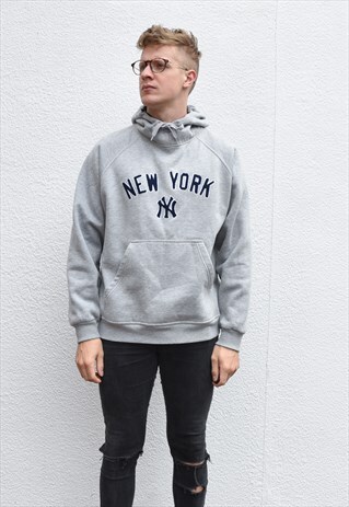 VINTAGE NY YANKEES TURTLE NECK HOODIE