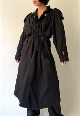 Vintage Black Trench Coat