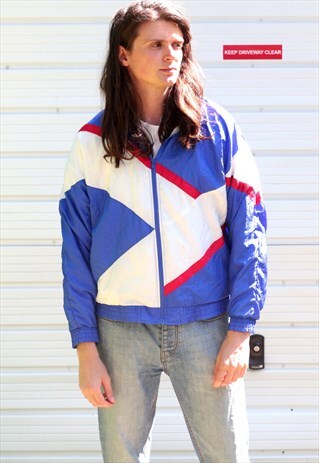 1990'S VINTAGE BRIGHT SHELL WINDBREAKER JACKET