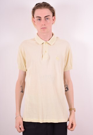 SERGIO TACCHINI MENS VINTAGE POLO SHIRT LARGE YELLOW 90S