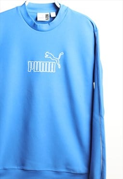 Vintage Puma Crewneck Logo Sports Sweatshirt Blue