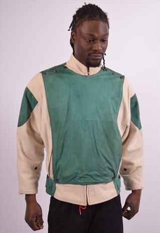 MENS VINTAGE JACKET LARGE WHITE 90S