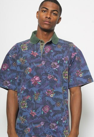 VINTAGE JANTZEN FLOWER POLO SHIRT
