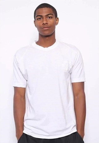 VINTAGE FILA EMBROIDERED LOGO T-SHIRT WHITE