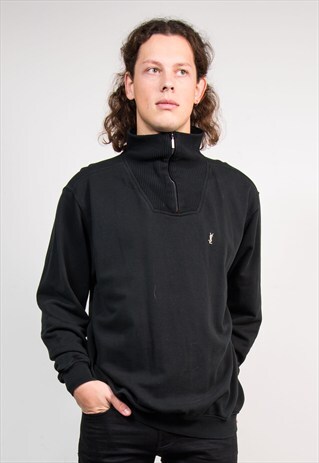 VINTAGE 90'S BLACK YVES SAINT LAURENT SWEATSHIRT