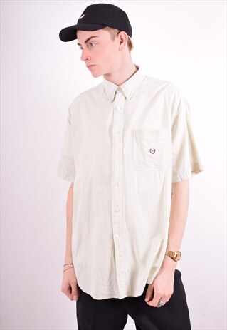 CHAPS RALPH LAUREN MENS VINTAGE SHIRT LARGE GREEN CHECK 90'S