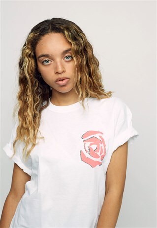 90'S ROSE WHITE TEE
