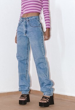 90s Deadstock Lee Rough Riders High Waist Wide Leg Jeans