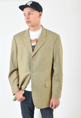 VINTAGE 90S CHECKED BLAZER JACKET