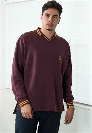 VINTAGE POLO RALPH LAUREN SWEATSHIRT JUMPER LOGO 90S L 19.5