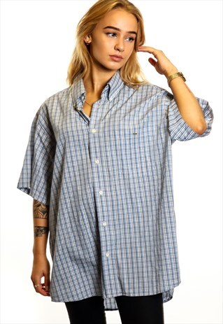 VINTAGE LACOSTE CHECKERED SHIRT S731