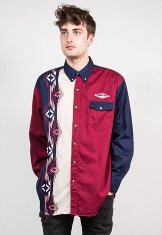 VINTAGE 90'S AZTEC STYLE SHIRT