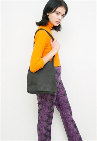 VINTAGE SHOULDER BAG RETRO BUCKET BAG LARGE WITH STRAPS