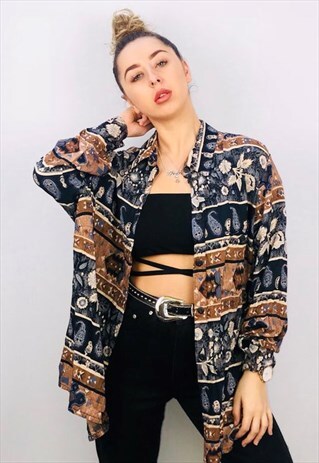 VINTAGE OVERSIZED PATTERN SHIRT