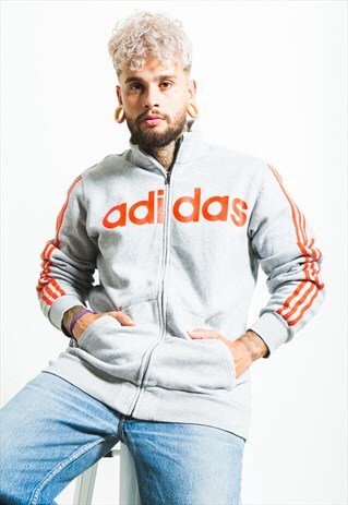 VINTAGE 80S ADIDAS ZIP SWEATSHIRT / S7113