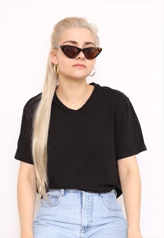 VINTAGE 90S TOMMY HILFIGER BLACK TOP T-SHIRT