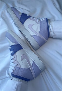 Nike Lilac Purple Jordan 1 Mid Custom