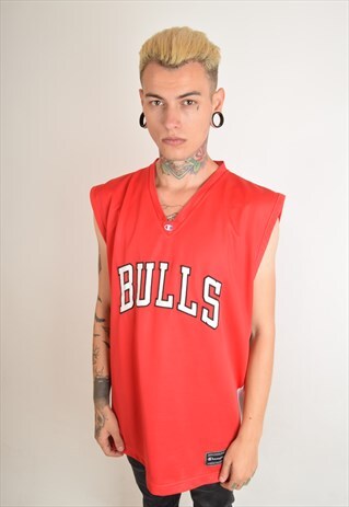 VINTAGE CHAMPION BASKETBALL TANK TOP BULLS (2463)