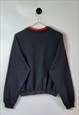 REWORKED VINTAGE 90S BIRD SNOW ZIP UP SWEATSHIRT BLACK