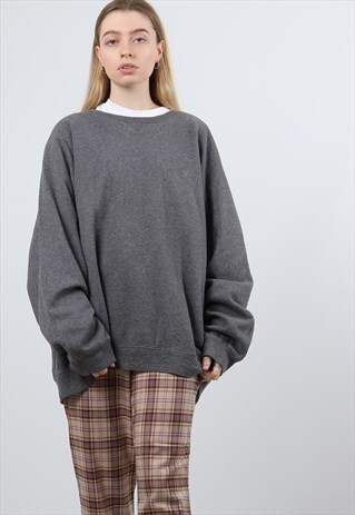 VINTAGE STARTER XXL GREY EMBROIDERED LOGO SWEATSHIRT