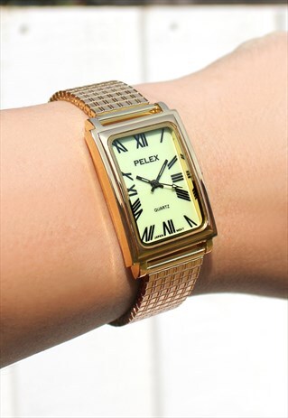 LUMINOUS WATCH WITH GOLD EXPANDER STRAP