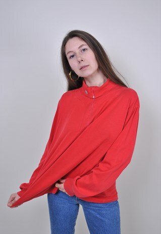 VINTAGE LACOSTE TURTLENECK, 90S HIGH NECK ZIPPED SWEATSHIRT