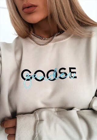G&G UNISEX GOOSE SWIRLY GANDER SAND SWEAT