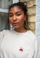 SHORT SLEEVE TSHIRT IN SAND WITH BRO SHROOM EMBROIDERY