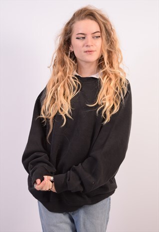 VINTAGE LEE SWEATSHIRT JUMPER BLACK