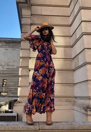 THE FLORENCE 70S CHIFFON MAXI DRESS