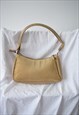 Y2K CORDUROY MINI BAGUETTE SHOULDER BAG TAN BROWN