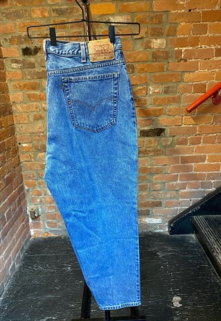 VINTAGE 90S LEVI'S 550 MEDIUM WASH HIGH-RISE MOM JEANS (38)