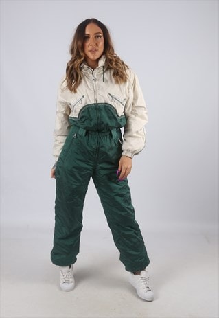 VINTAGE ETIREL FULL SKI SUIT SNOW SPORTS UK 10 - 12 (KBT)