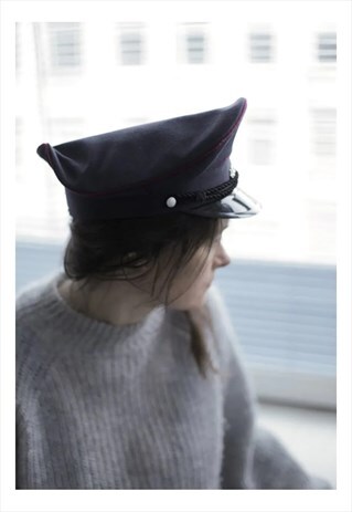 VINTAGE 1970'S VINTAGE BLUE FESTIVAL ARMY HAT