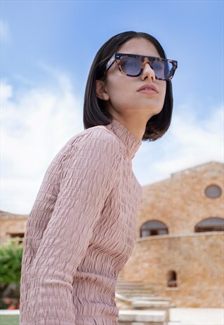 TOKYO BLUE SQUARE SUNGLASSES
