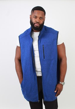 Men's Vintage Chaps Blue Fleece Gilet