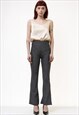 WOMAN VINTAGE HIGH WAISTED FLARE TROUSERS SIZE S 5028