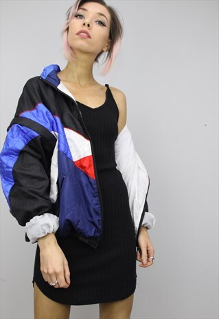 VINTAGE 80S/90S OVERSIZED COLOURFUL SHELL SUIT JACKET
