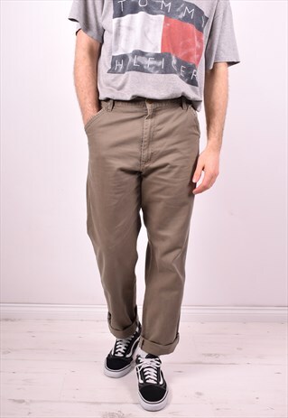 CARHARTT MENS VINTAGE JEANS W34 L31 KHAKI 90S