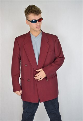VINTAGE DARK RED CLASSIC RAVE BLAZER