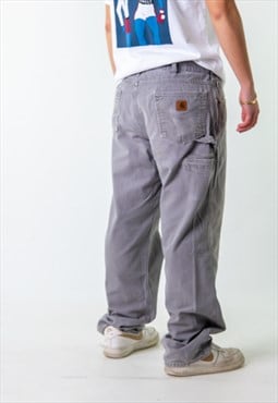 Light Grey 90s Carhartt  Cargo Skater Trousers Pants Jeans