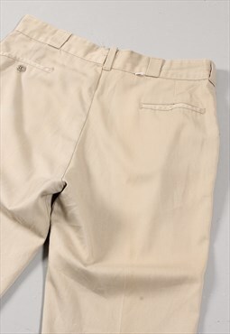 Vintage Dickies Canvas Trousers Beige Skater Cargo Pants W38