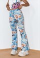 ANGEL CORE Y2K CHERUB HIGH WAIST FESTIVAL FLARED PANTS