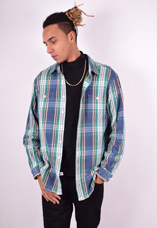 POLO RALPH LAUREN MENS VINTAGE SHIRT XL MULTI CHECK 90'S