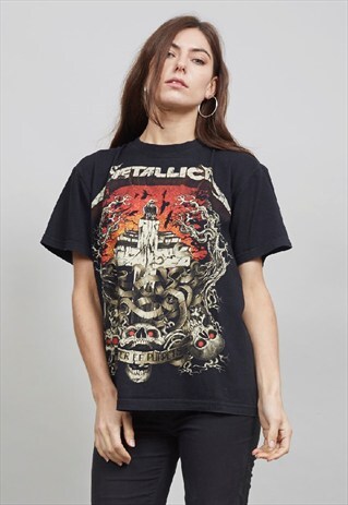 VINTAGE METALLICA PRINTED BAND T-SHIRT