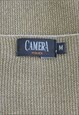 90S Y2K VINTAGE CROP TOP FINE KNIT CAMI STRAPPY VEST GOLD