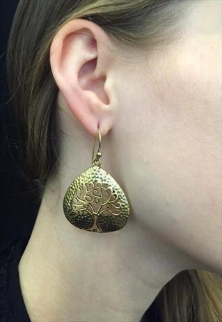 TREE OF LIFE EARRINGS GOLD