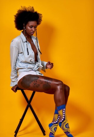 DASHIKI SOCKS (PURPLE)