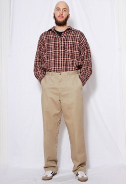 Vintage 90s Grunge DOCKERS Beige Twill Relaxed Chino Pants